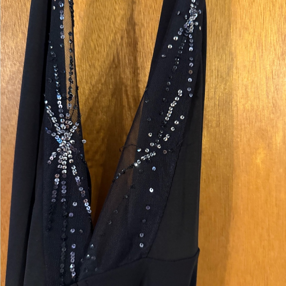 BCBGMaxAzria Black Sequin Backless Dress - Picture 3 of 5